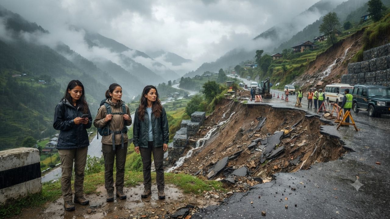 Nepal Travel Alert: Landslide Triggers 20-Metre Highway Collapse on Siddhicharan Highway, Blocking Kathmandu-Solukhumbu Access