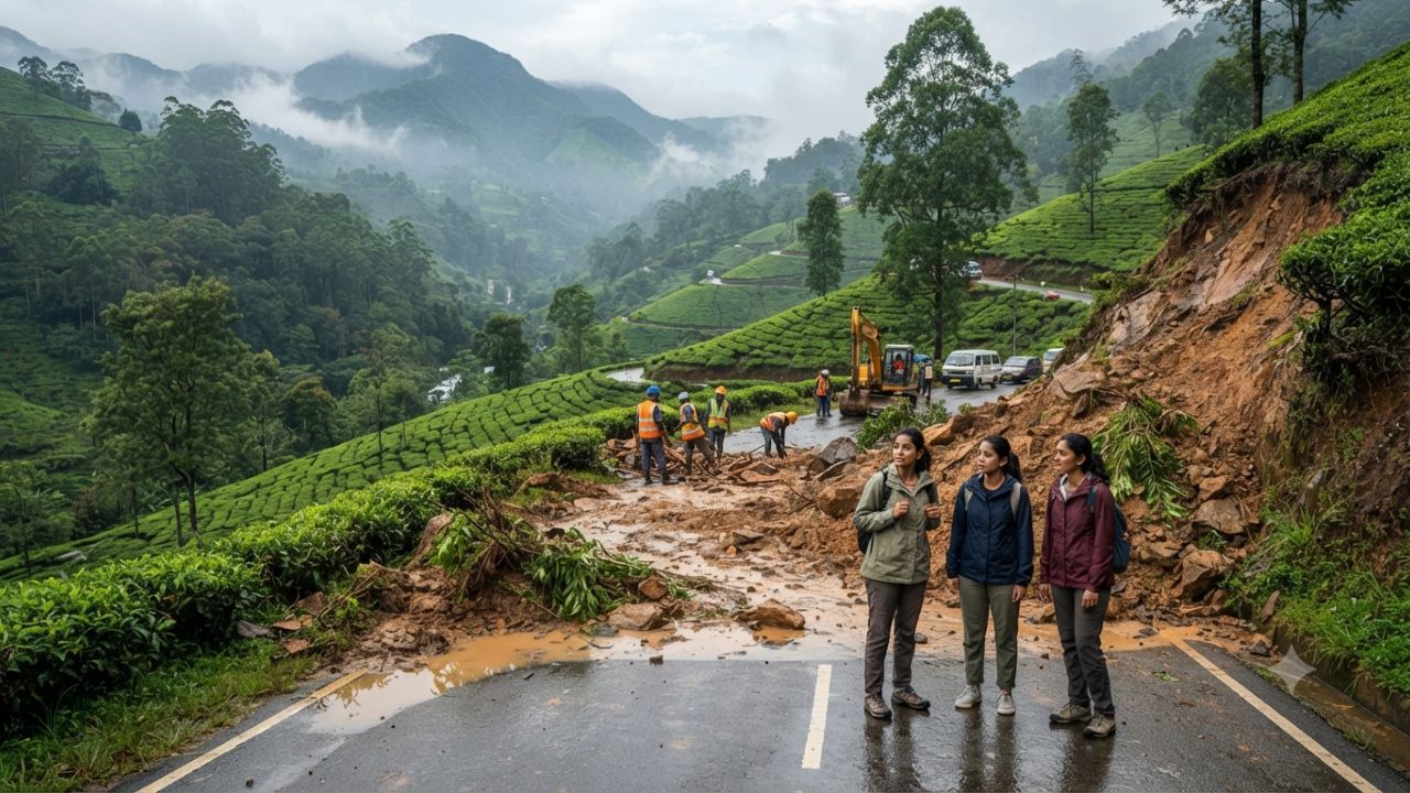 Sri Lanka Issues Hill Country Travel Alert as Massive Landslide Blocks Hatton-Bogawantalawa Route in Nuwara Eliya