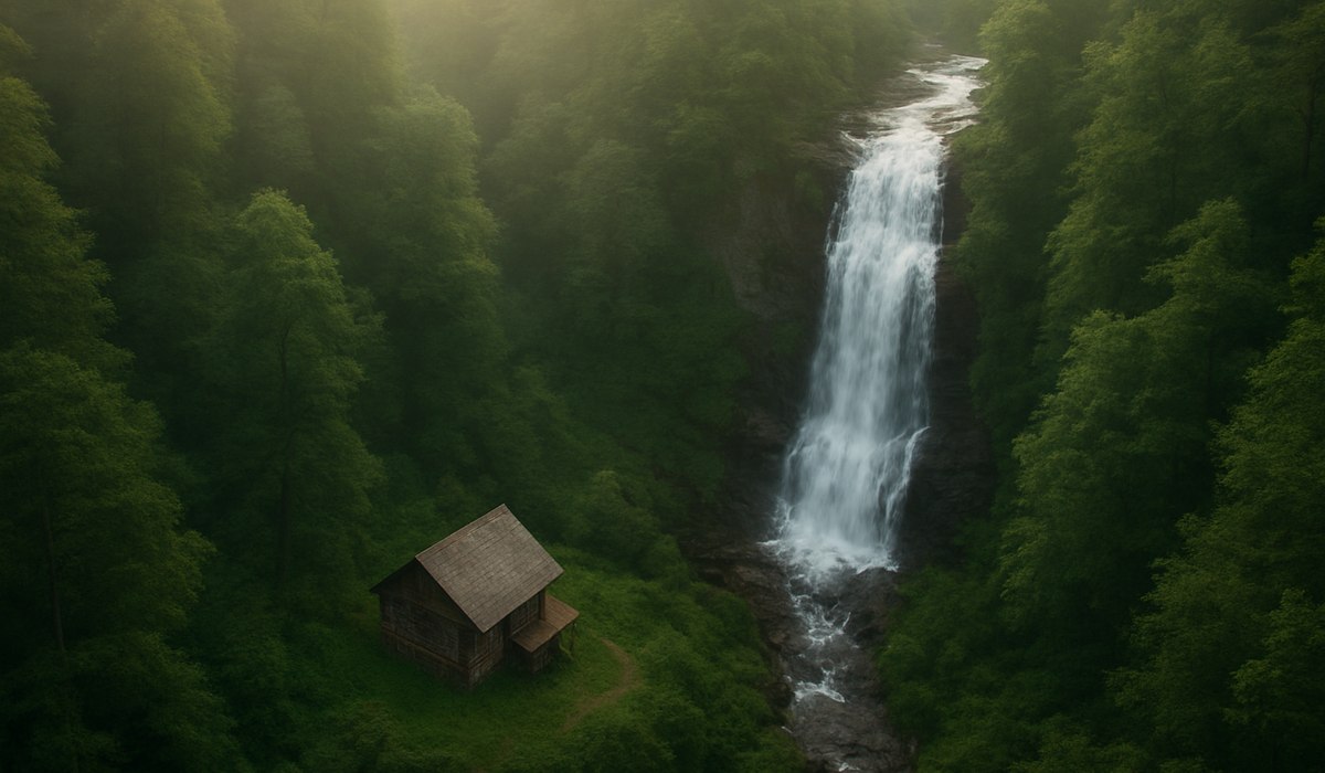 Secluded Airbnb cabin nestled in South Carolina forest near waterfall, 2026