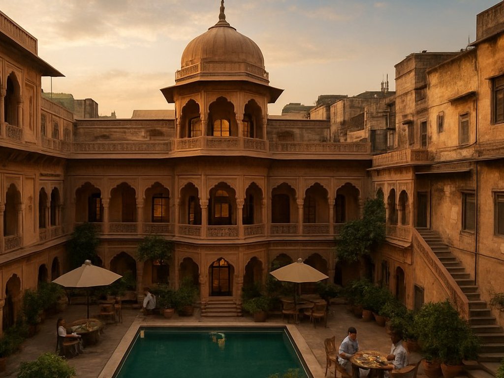 Unique heritage stay in the heart of old Delhi 😍 UNESCO-awarded 5-star hotel from €76 per night 🕌 with breakfast