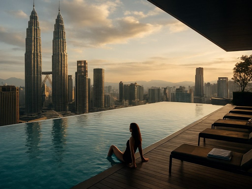 5🌟 Deface Platinum Kuala Lumpur with a spectacular rooftop pool for €43/double