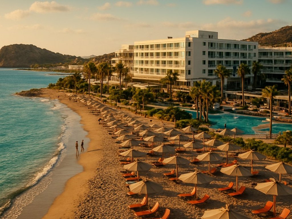 All Inclusive stay at beachfront 4* Labranda Blue Bay Resort on the Greek island of Rhodes 🏖️ for €83/double