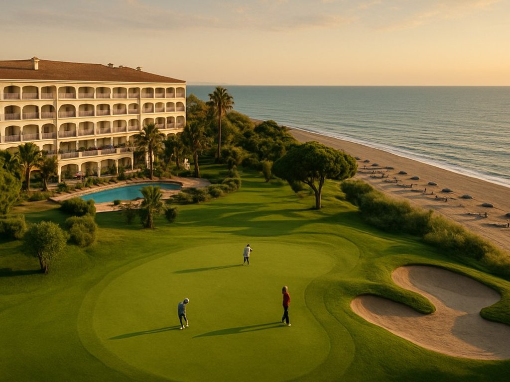 Beachfront 4* hotel with a golf course close to Malaga, Spain for €59/double
