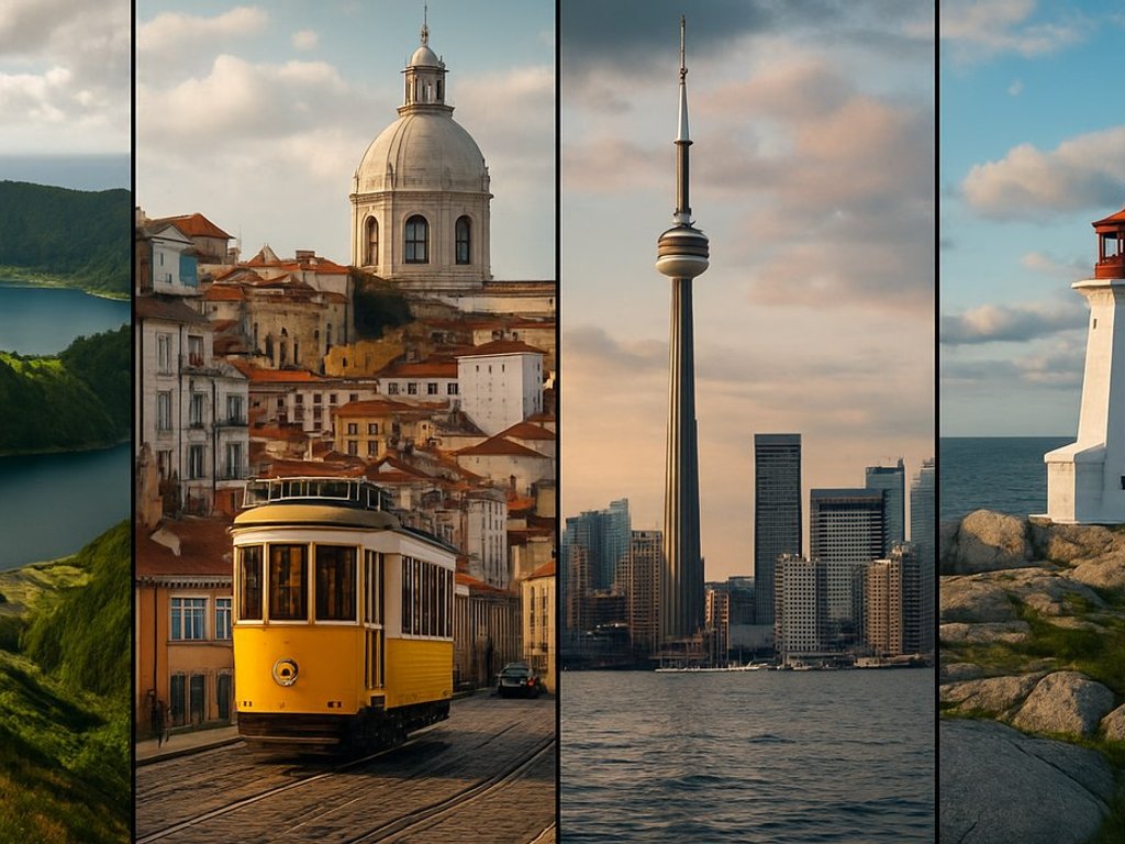 FOUR destinations, TWO continents, ONE trip! 🇵🇹 🇨🇦 Portugal (Azores and Lisbon) and Canada (Toronto and Nova Scotia) from Prague for €590