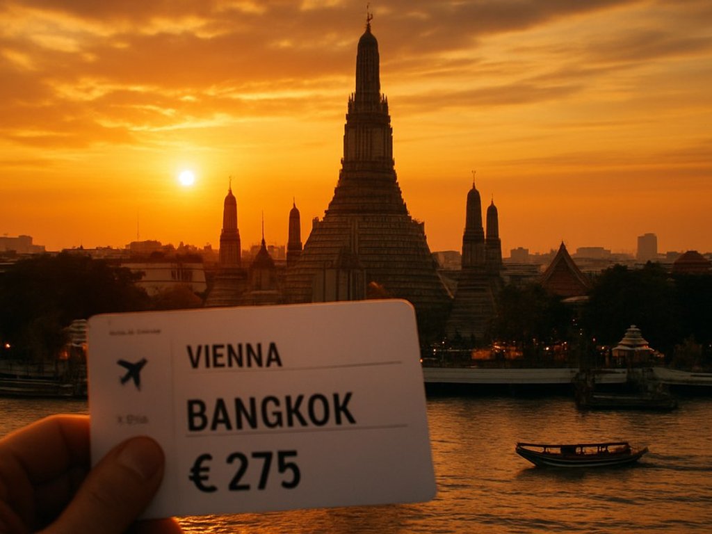 HOT 🔥 Cheap flights from Vienna to Bangkok, Thailand for €275