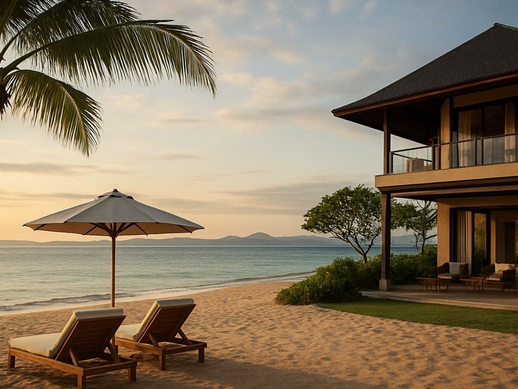 B&B stay at beachfront 5* Sundancer Residences & Villas Lombok on the Indonesian island of Lombok 🏝️ for €67/double