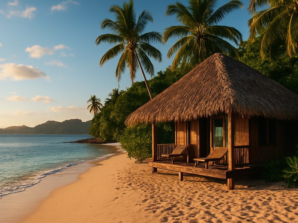 Imagine staying in a bungalow on one of the most beautiful islands of the Philippines 🏝️ secluded beachfront resort with breakfast from €61/double