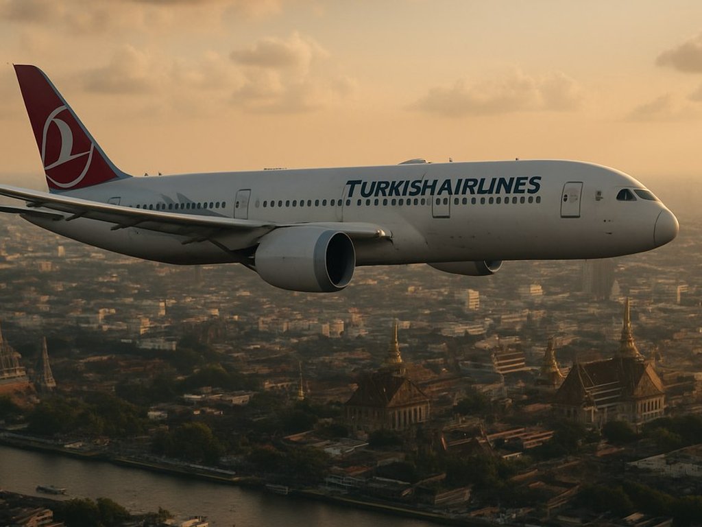 Turkish Airlines flights from several European cities to Bangkok, Thailand from €555