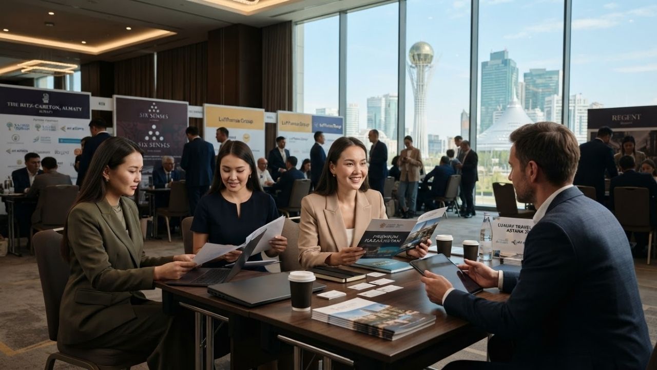 Modern architecture skyline of Astana Kazakhstan hosting luxury travel B2B forum
