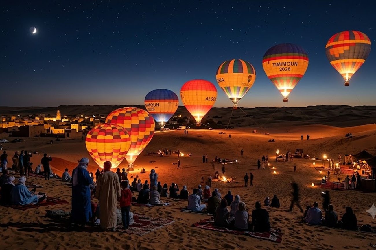 Algeria’s Timimoun Launches First Hot Air Balloon Festival With Desert Flights and Night Shows in 2026