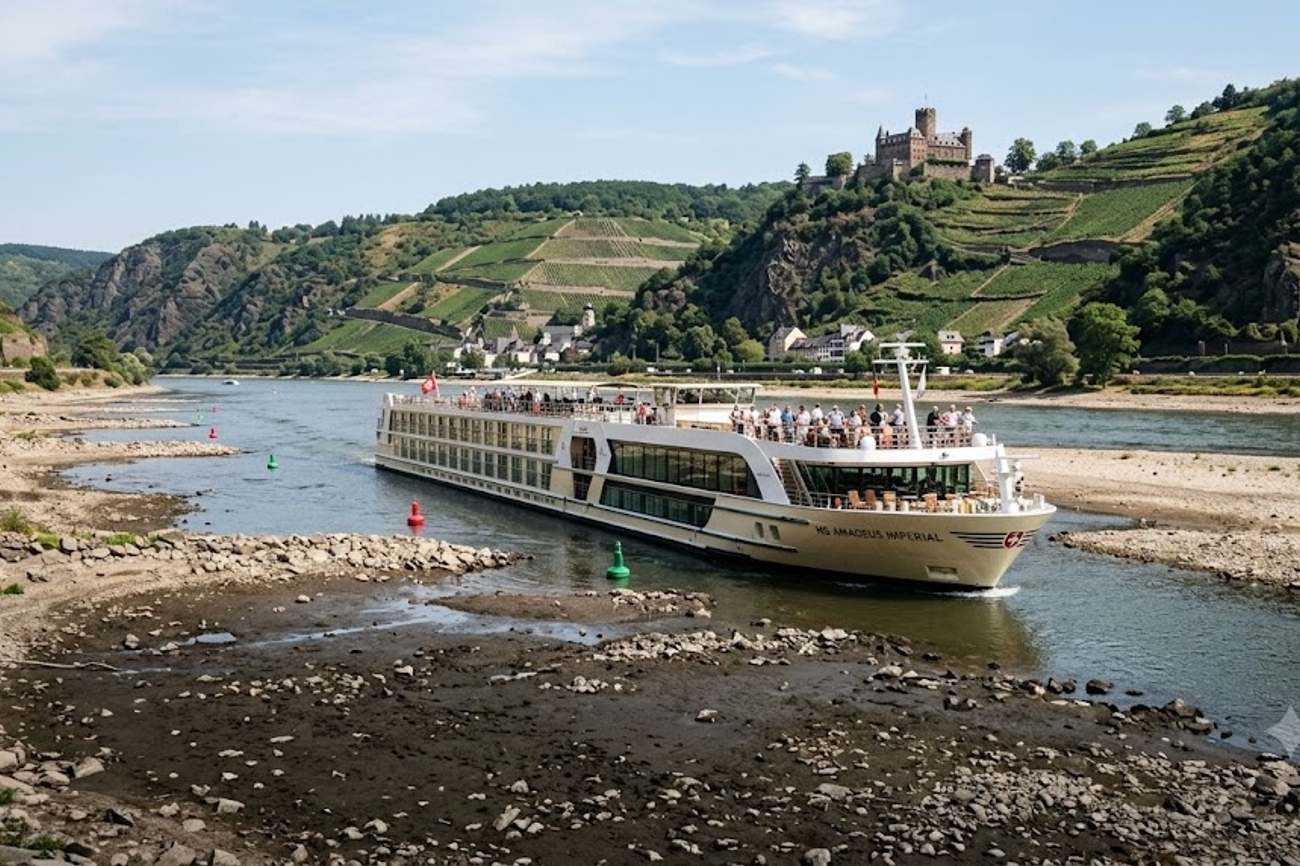 Germany’s Rhine And Danube Face Severe Low Water, Disrupting River Cruises And Travel Plans
