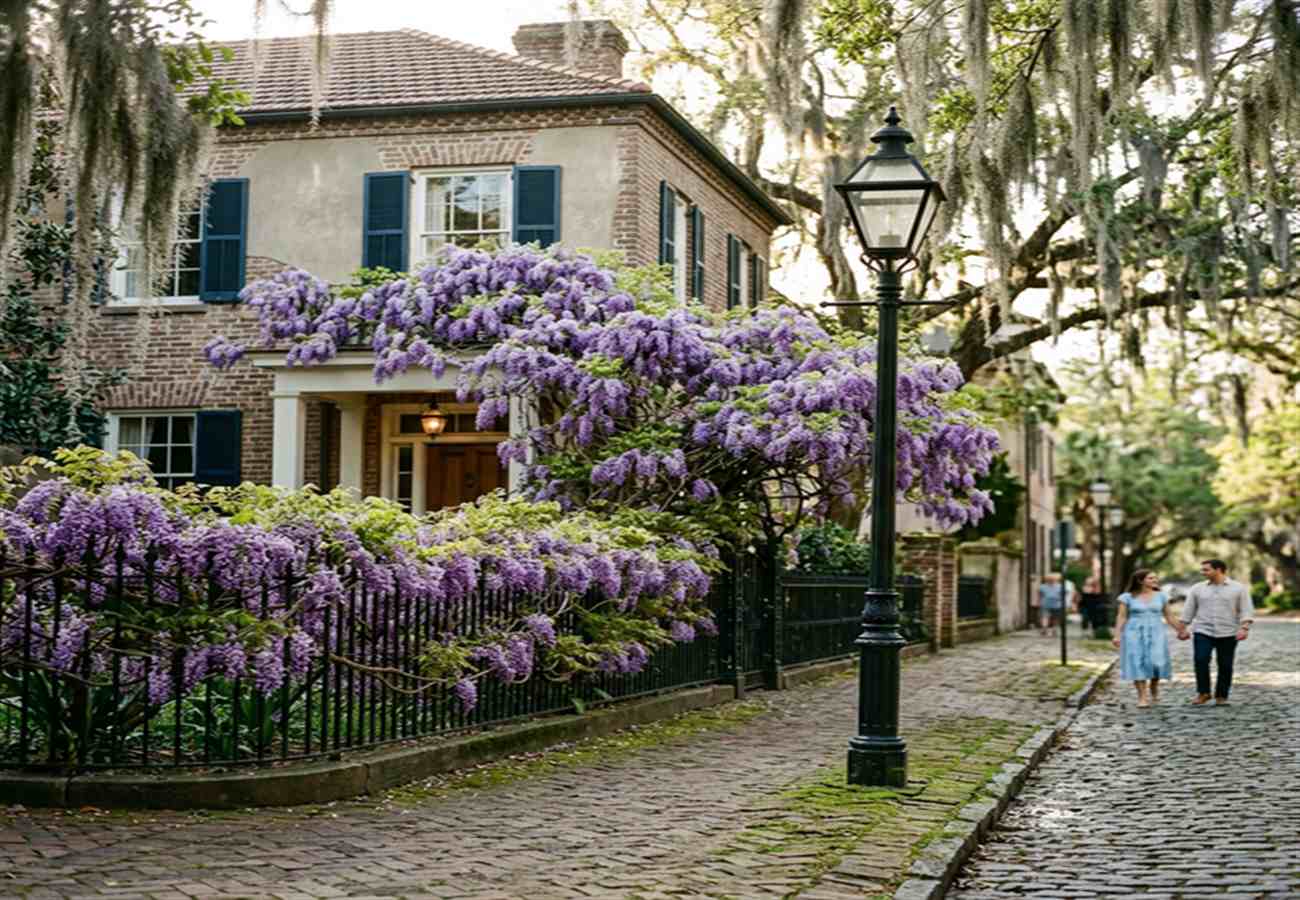 This Historic Southern City Goes Into Full 'Wisteria Hysteria' in the Spring—Here's How to See It at Peak Bloom, According To Reddit, Pinterest and Quora in 2026