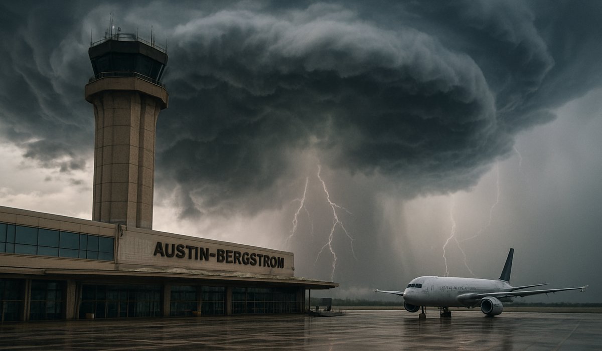 Austin-Bergstrom Violently Disrupted: Severe Central Texas Super-Storms Choke Mega-Airline Flights