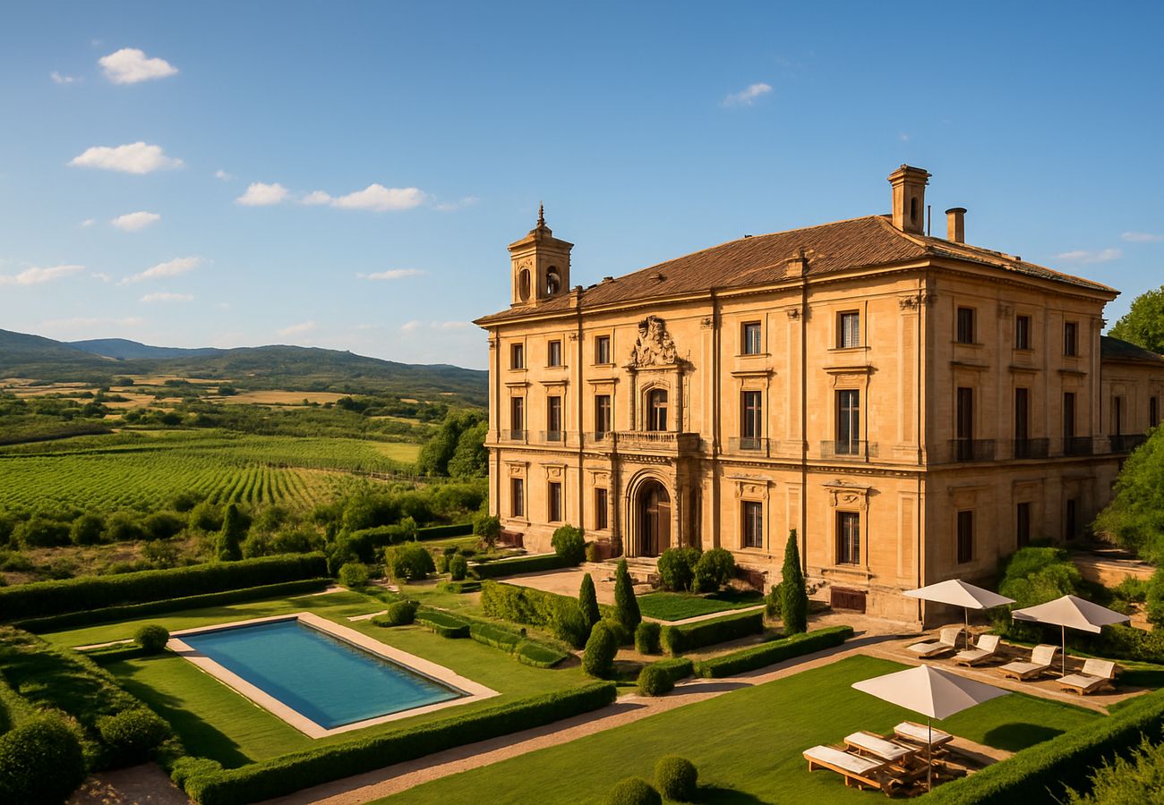 Hotel Palacio de los Ángeles, an 18th-century Baroque palace transformed into a five-star boutique hotel in Haro, La Rioja, Spain