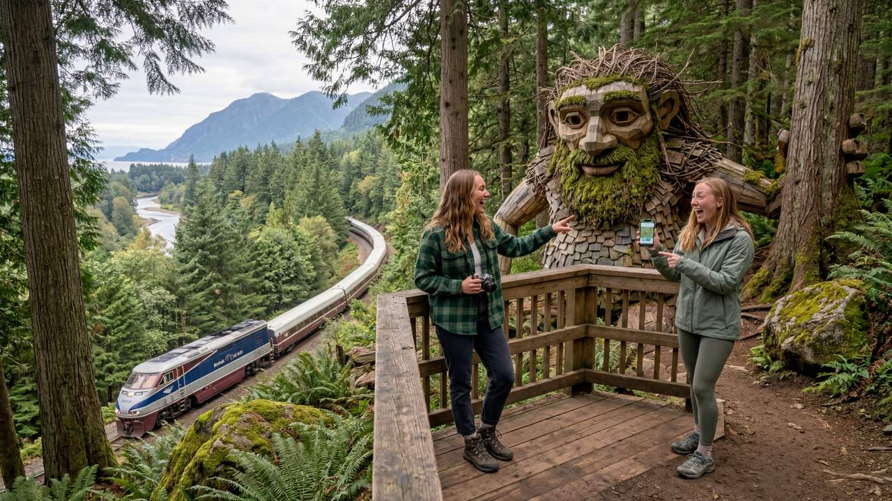 Riding the Amtrak Piedmont: A Scenic Rail Journey to Thomas Dambo’s Seven Giant Trolls Across North Carolina