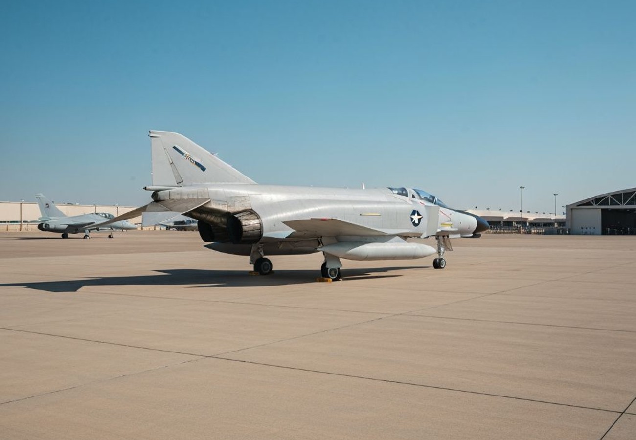 McDonnell Douglas F-4 Phantom II fighter jet in flight demonstrating supersonic capability