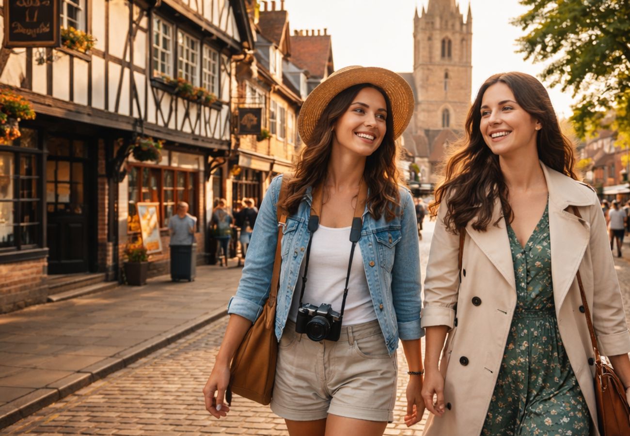 Newark's historic market town with River Trent and medieval castle ruins