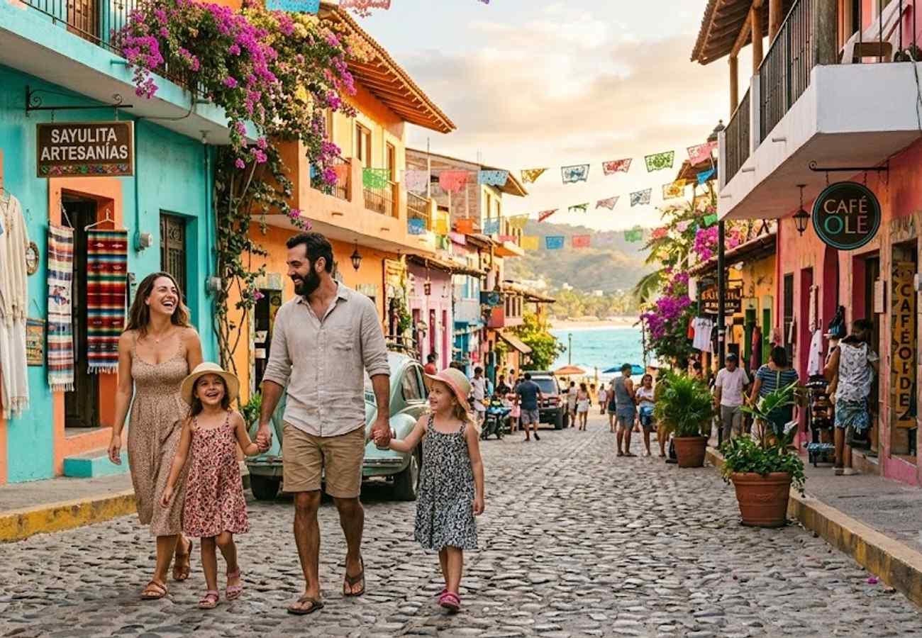A collage of affordable summer travel destinations including Caribbean beaches and urban cityscapes