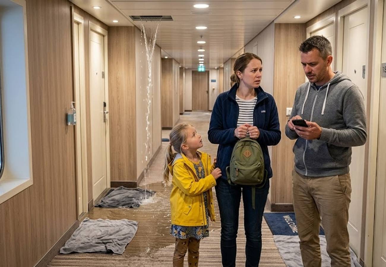 Viral Video Shows Allure of the Seas Cabin Flooded by Ceiling Leak as Royal Caribbean Faces Maintenance Scrutiny in 2026
