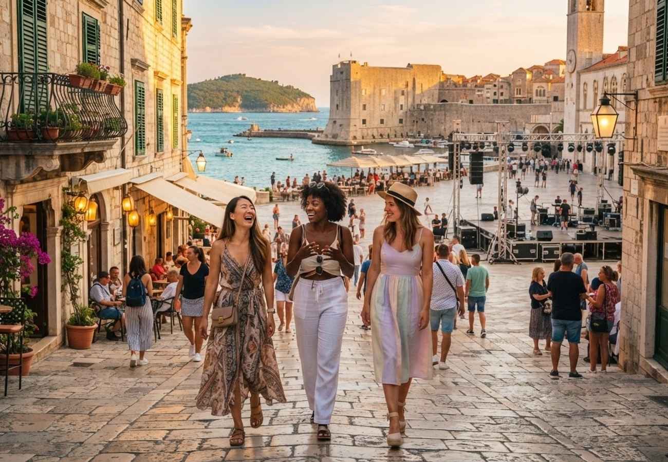 Historic Old Town of Dubrovnik preparing for Summer Festival 2026