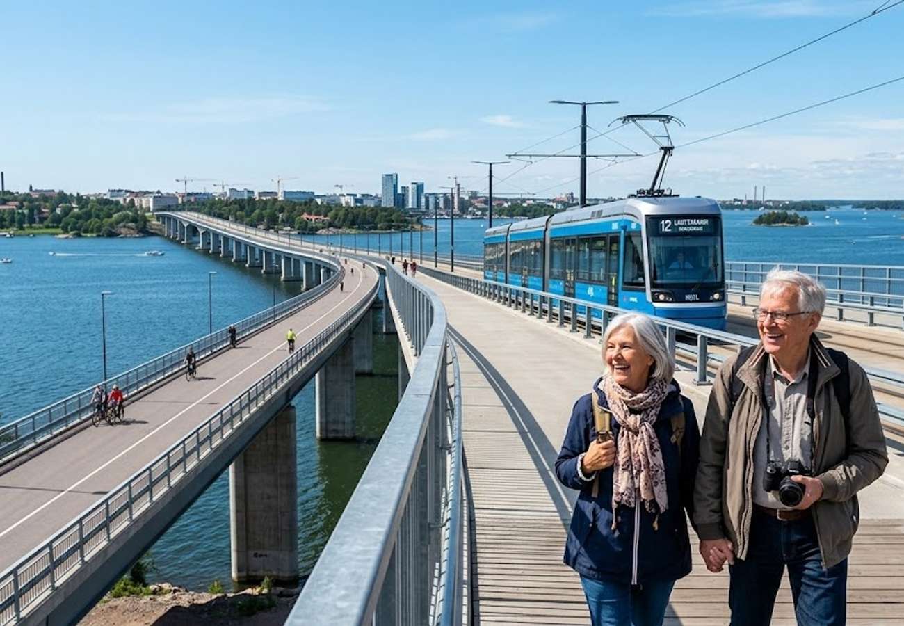 Helsinki Crown Bridges Project: Finland's Longest Bridge and New Tram Lines 11 and 12 for 2026