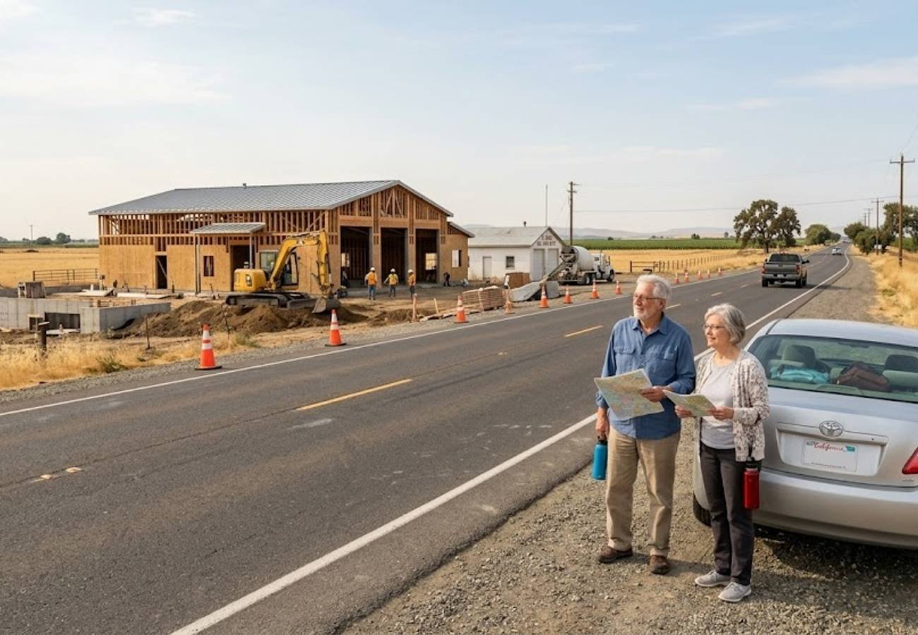 Construction site for the new El Nido Fire Station 83 in Merced County