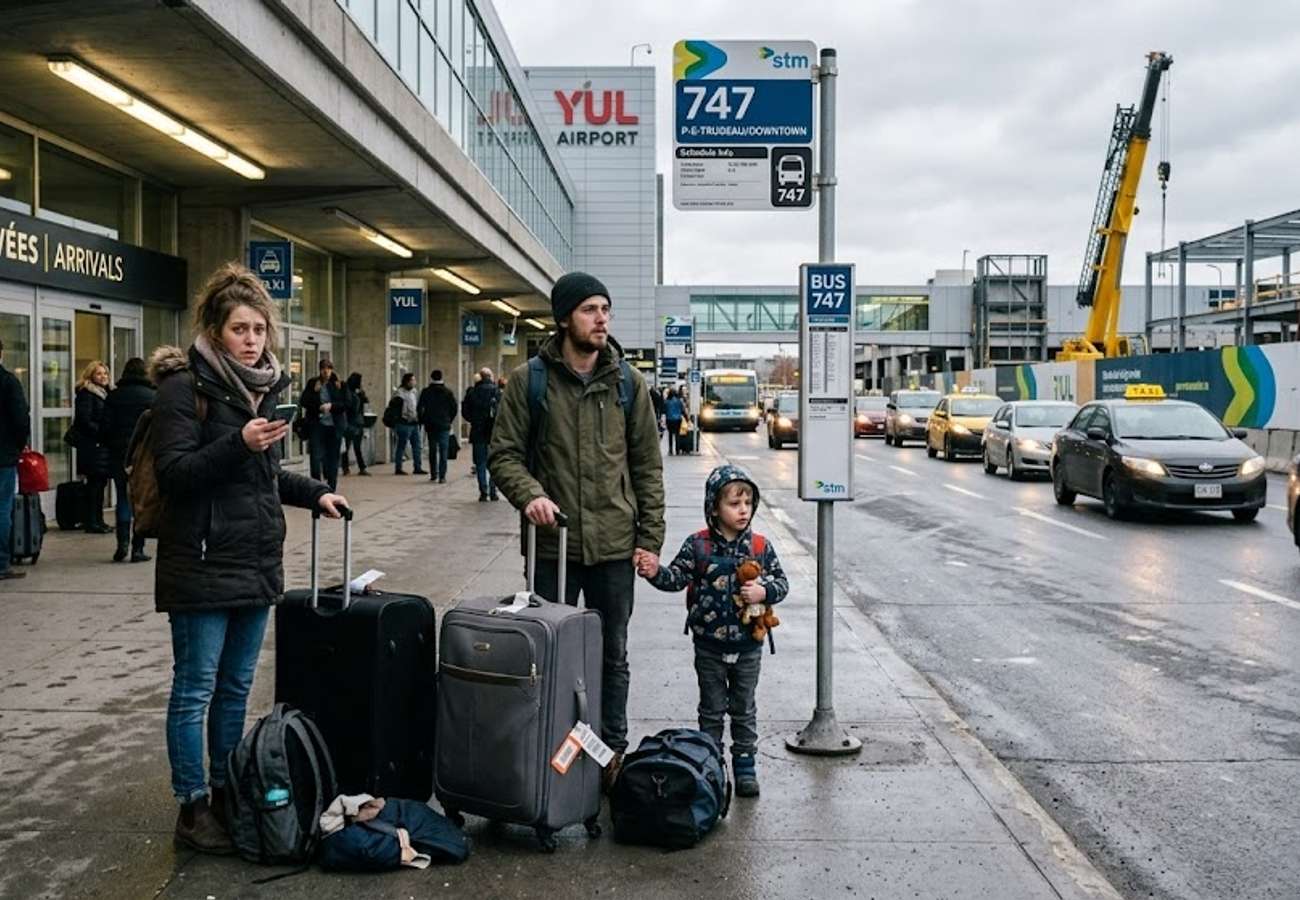 Montreal Trudeau Airport REM Train Delay 2027 Forces Travelers to Use 747 Bus for Downtown Transfers
