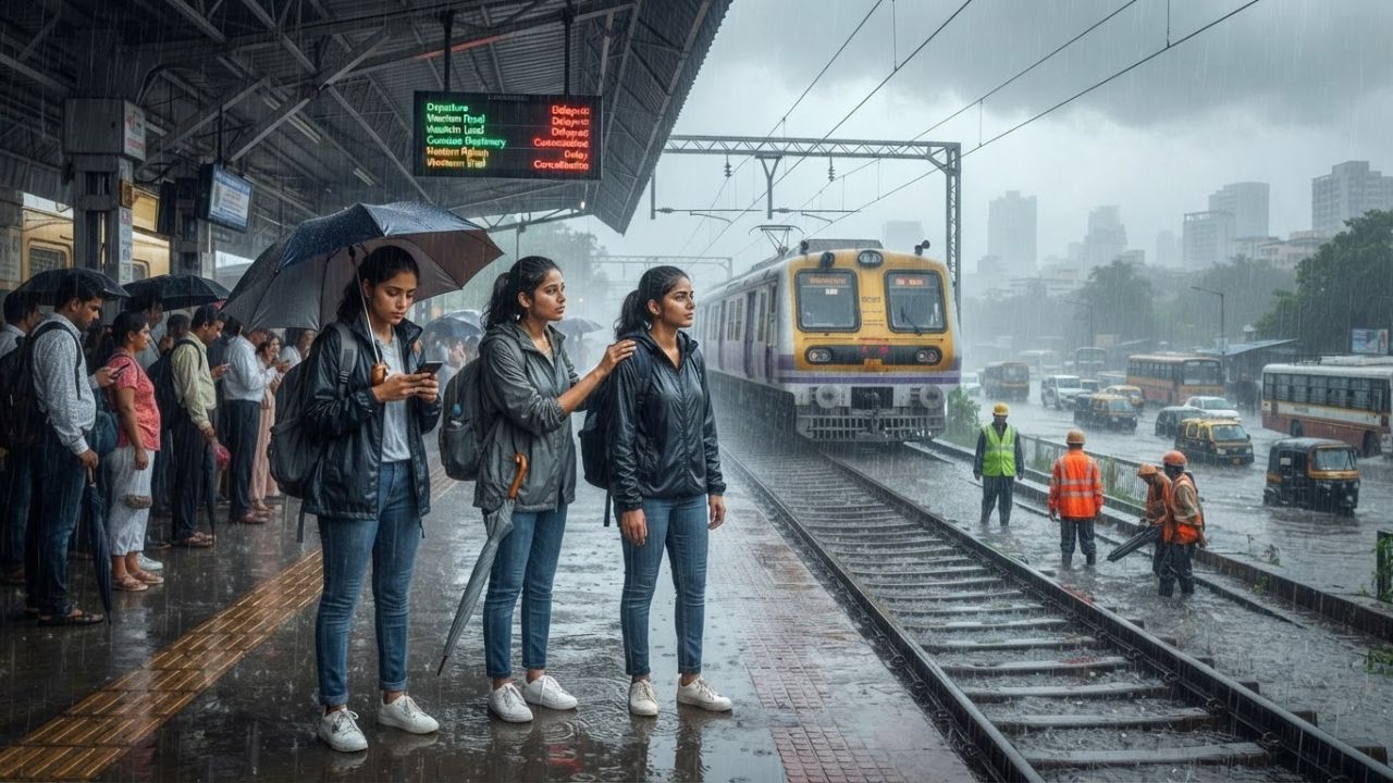 Mumbai Monsoon Flooding Disrupts Western Railway: Multiple Local Trains Canceled and Services Terminated at Vasai Road