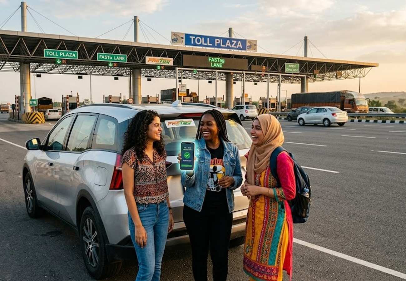 Digital toll payment system on a smartphone in India