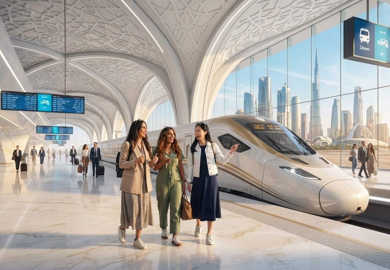 Modern high-speed rail and metro infrastructure in the Gulf Cooperation Council region
