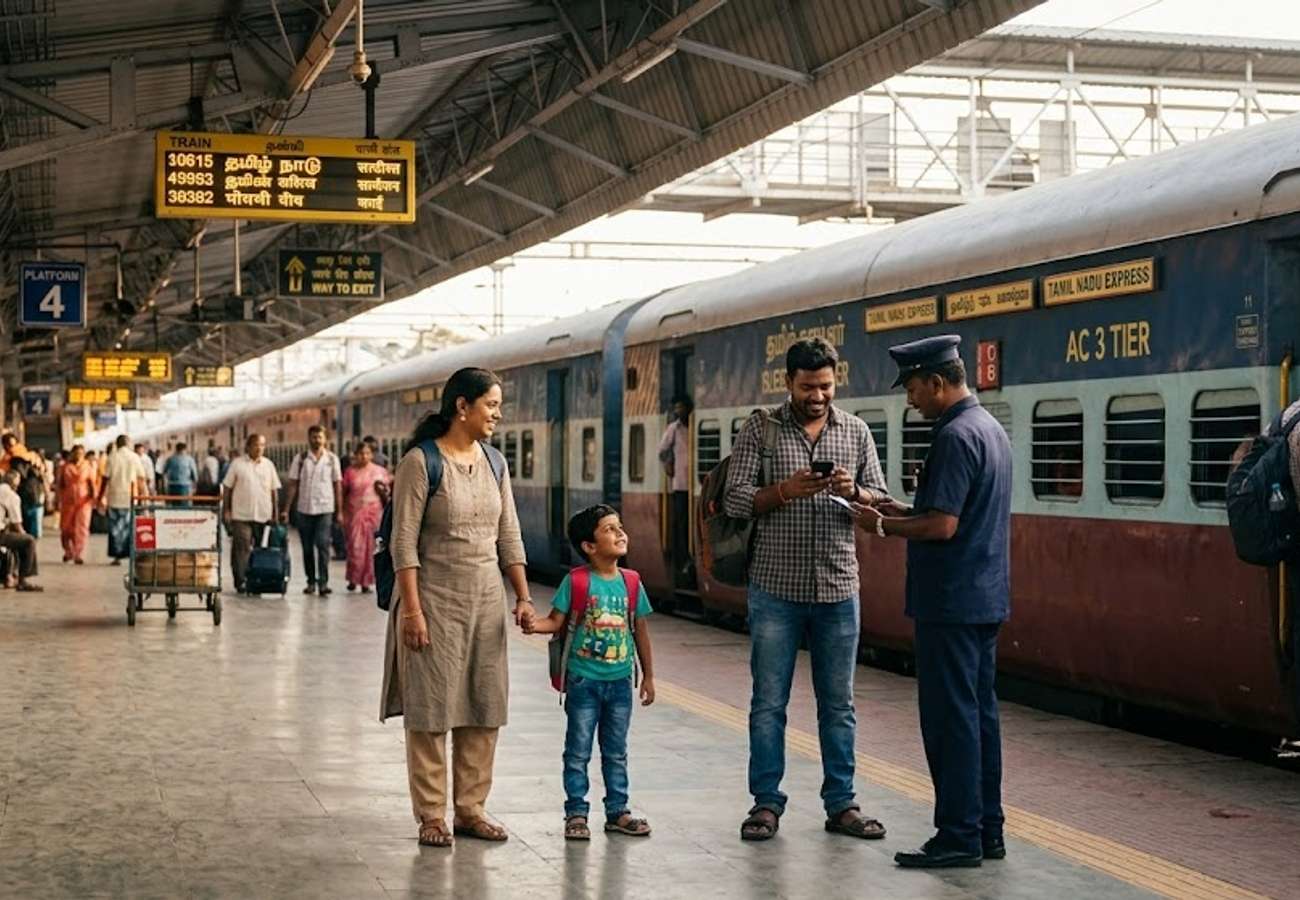Southern Railway Adds Temporary Extra Coaches to 5 Express Trains Connecting Tamil Nadu and Andhra Pradesh in 2026
