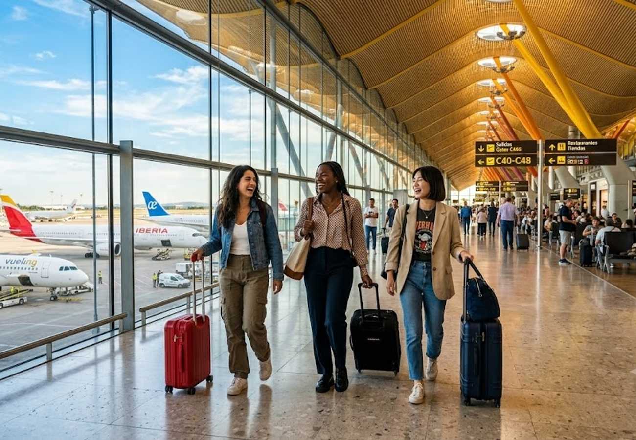 Madrid-Barajas and Barcelona-El Prat airports experiencing peak summer passenger volumes during 2026 travel boom