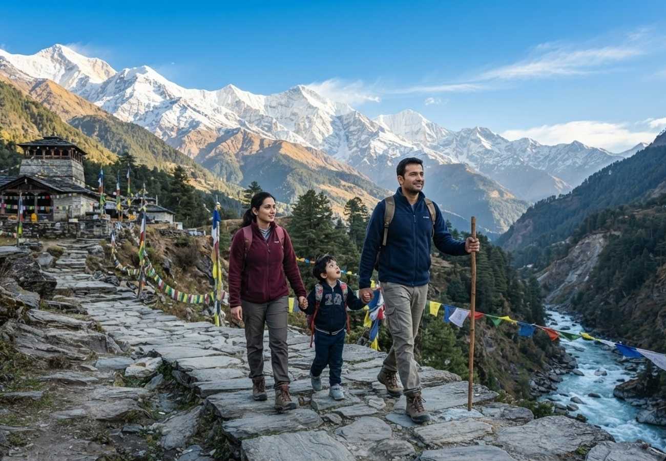 The sacred temples of the Char Dham circuit in the Uttarakhand Himalayas