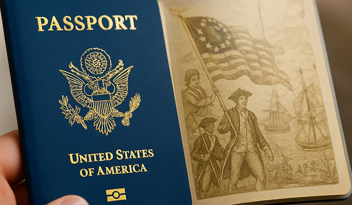 US commemorative passport 250th anniversary edition 2026 featuring digital QR codes and historical design elements