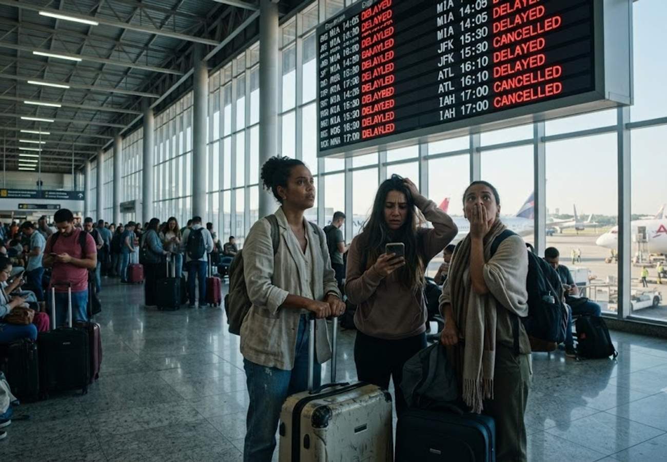 Frustrated traveler checking visa appointment availability for US entry