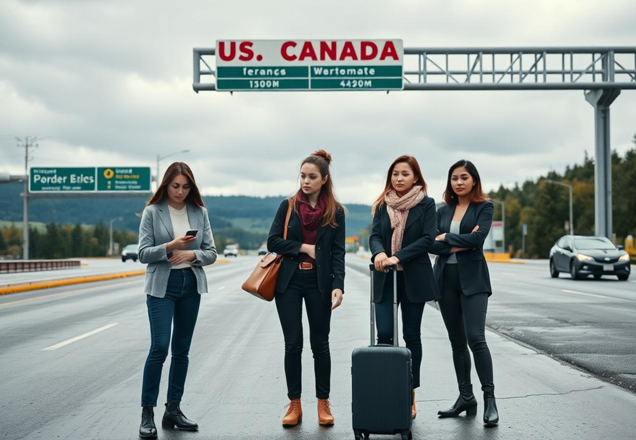 Vermont and Canada flags symbolizing border relations