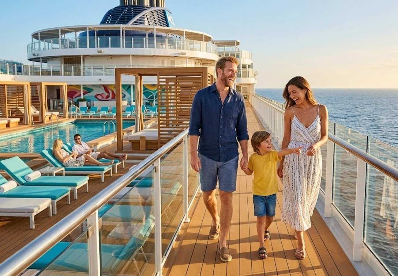 Norwegian Cruise Line ship deck and amenities
