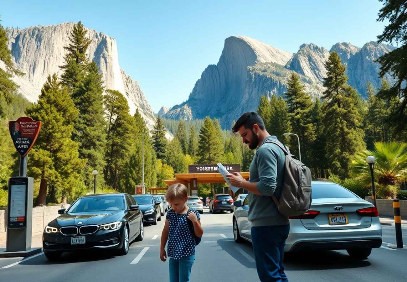 Entrance sign of Yosemite National Park