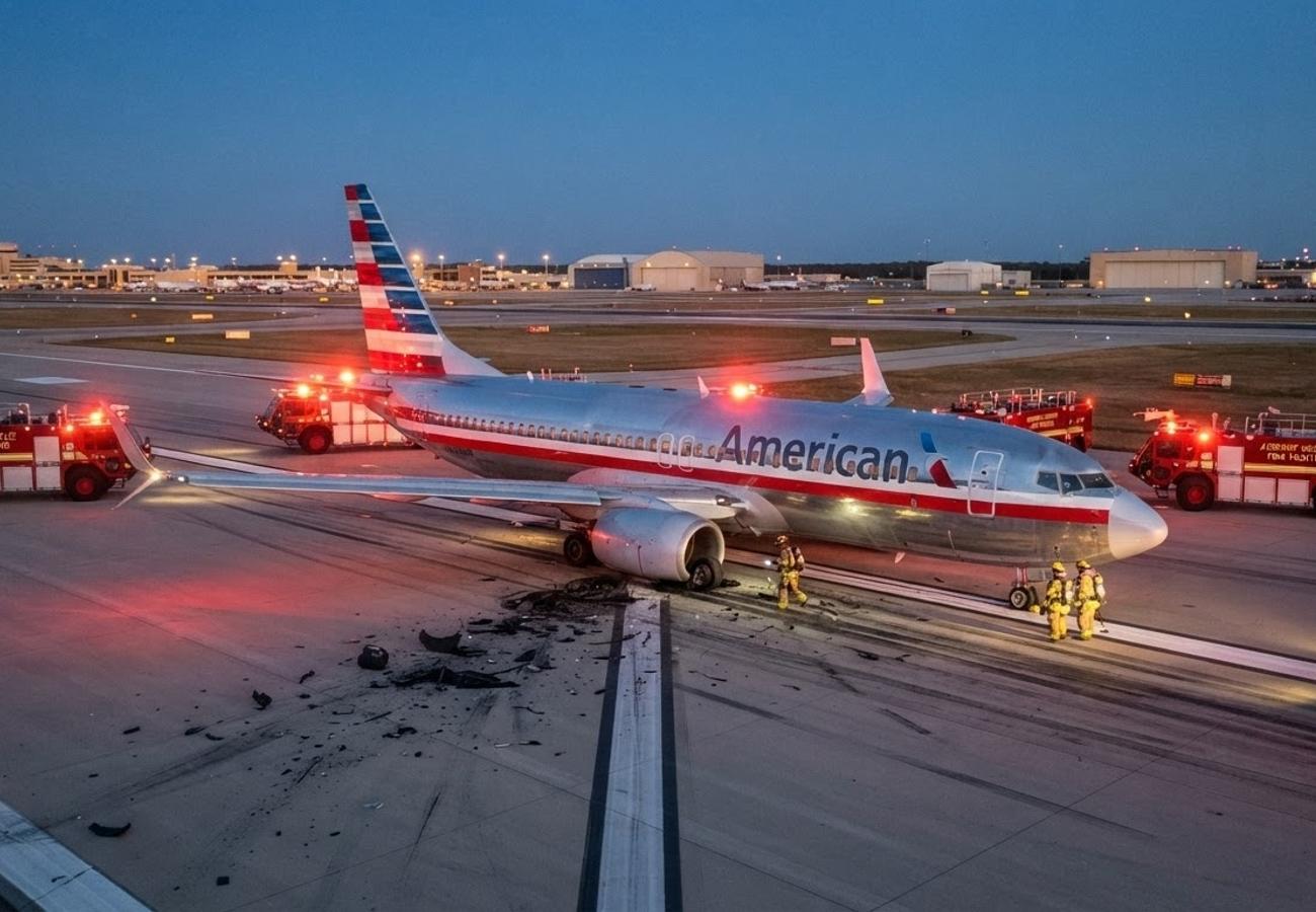 American Airlines Jet Suffers Dual Tire Blowout During Landing at Chicago O'Hare Airport in 2026