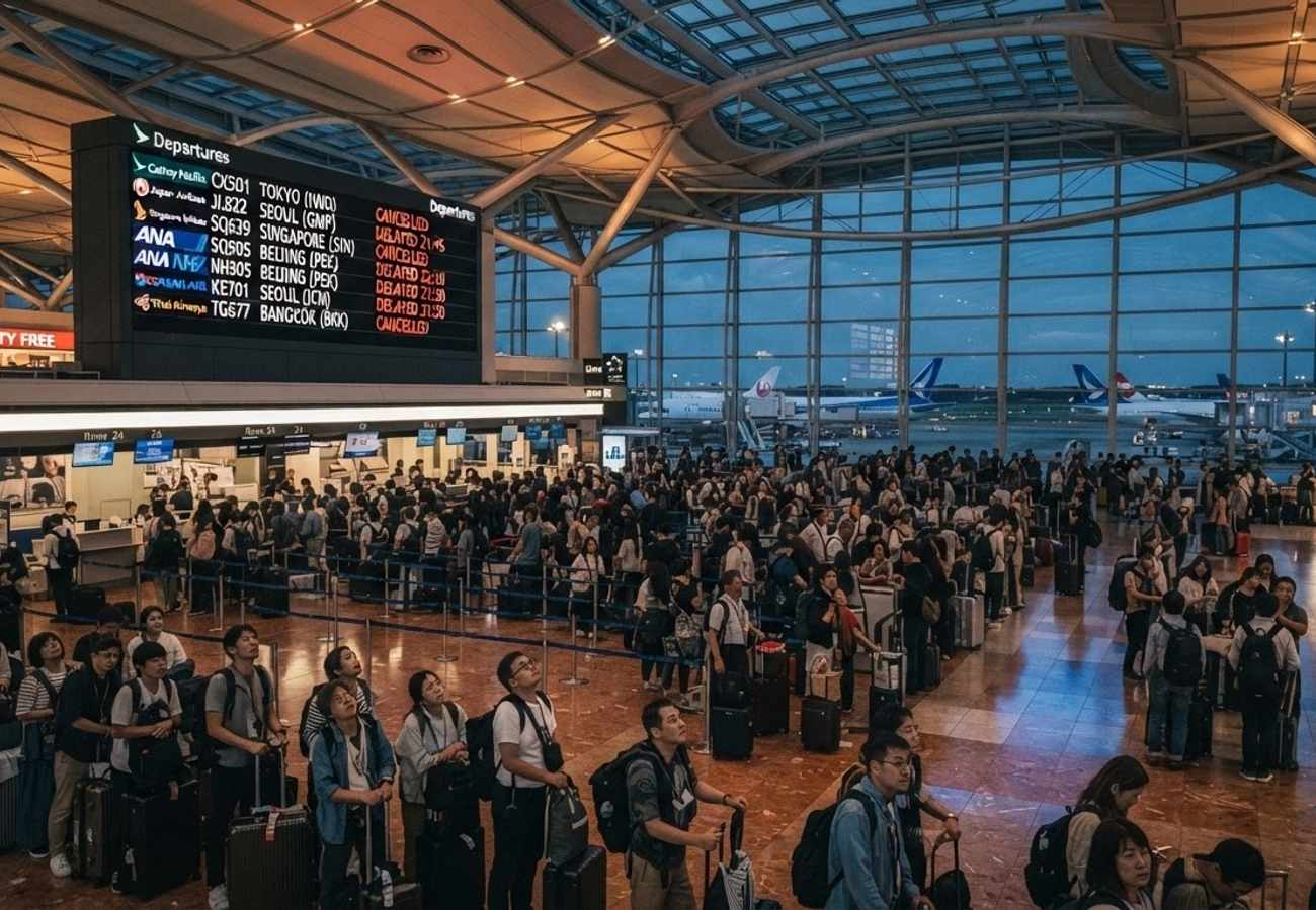 Asia Aviation Crisis 2026: 7,947 Flight Delays and 302 Cancellations Hit Bangkok, Tokyo, and Delhi