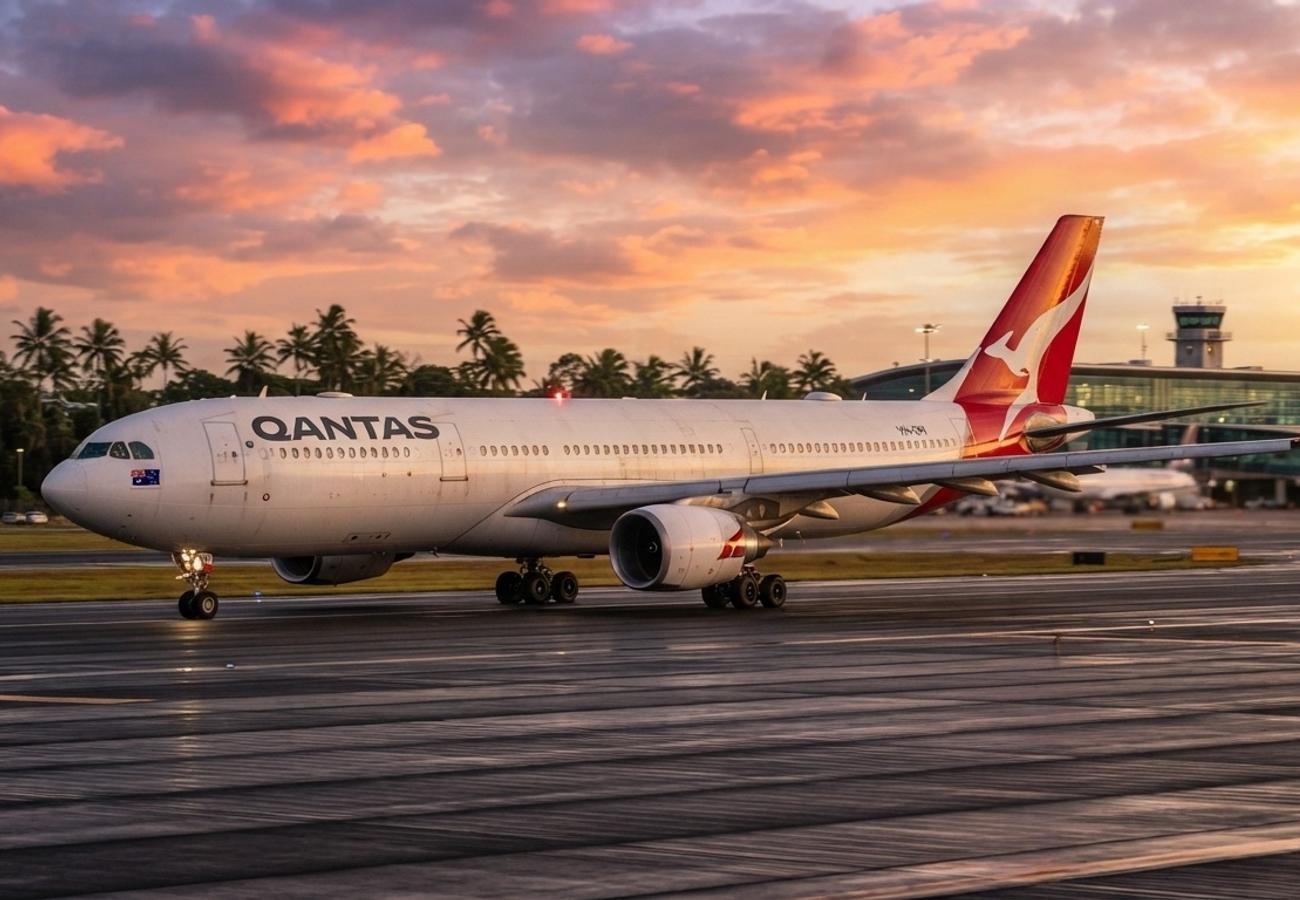 Qantas Airbus A321XLR aircraft on the tarmac