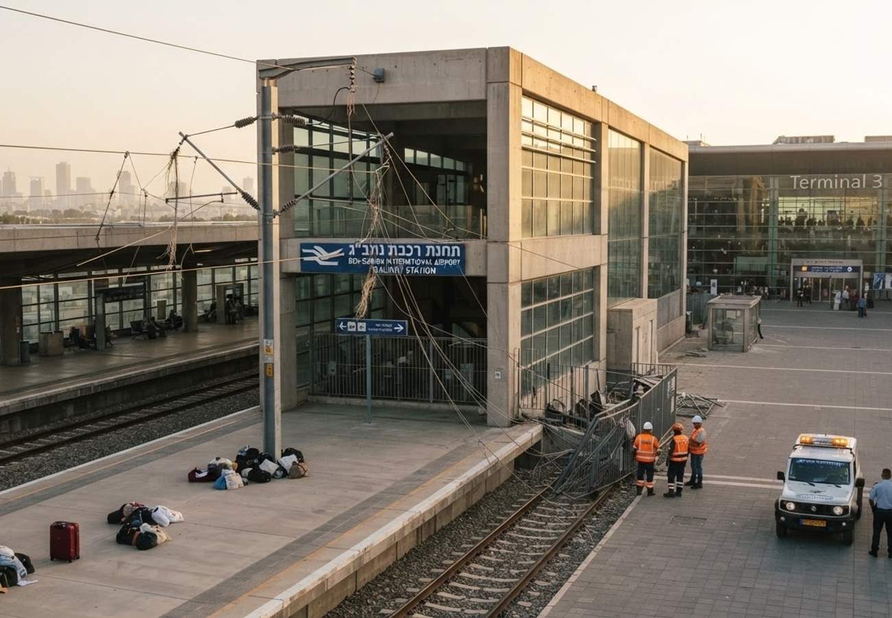 Ben-Gurion Airport Rail Station Evacuated After Power Line Blast Disrupts Israel Railways in 2026