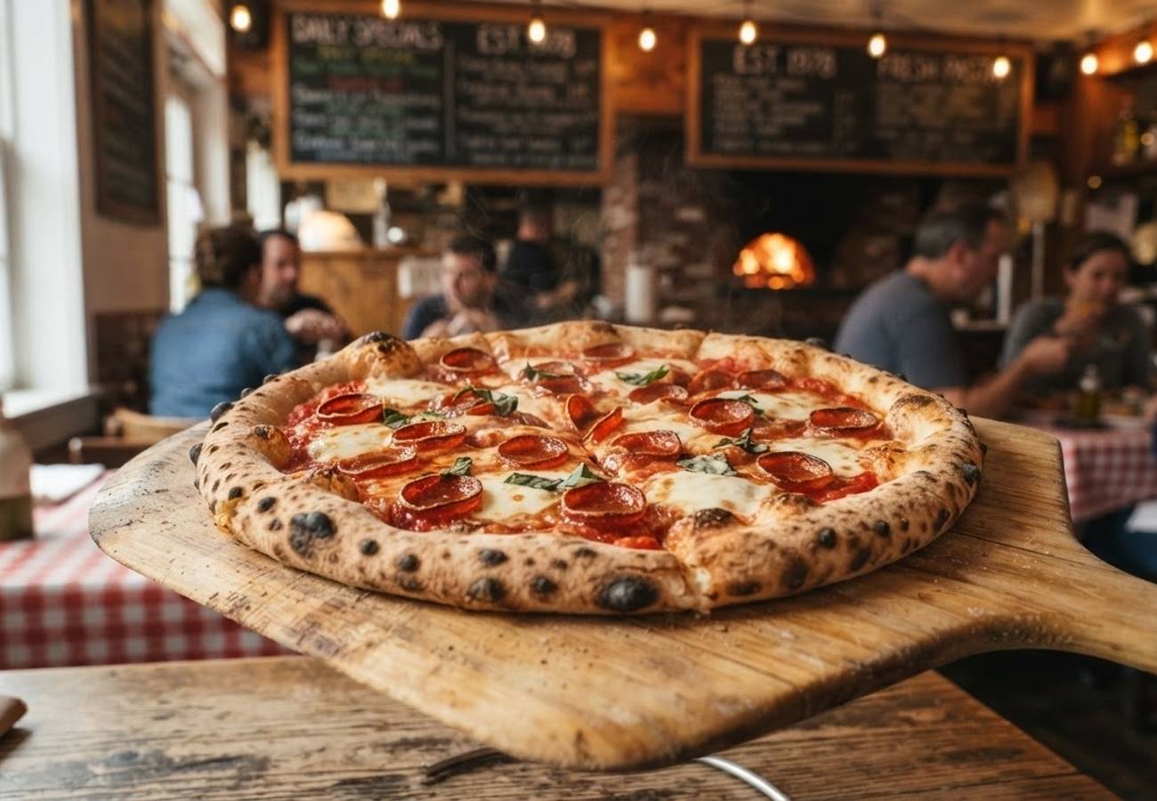 A high-quality artisanal pizza from Big Al's in North Billerica