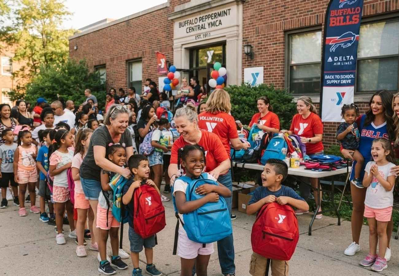 Buffalo Bills and Delta Air Lines Partner for YMCA Back-to-School Backpack Giveaway 2026