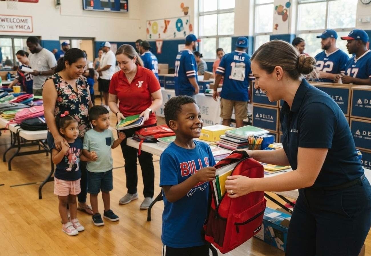 Buffalo Bills and Delta Air Lines Partner with YMCA for 2026 Student Backpack Distribution