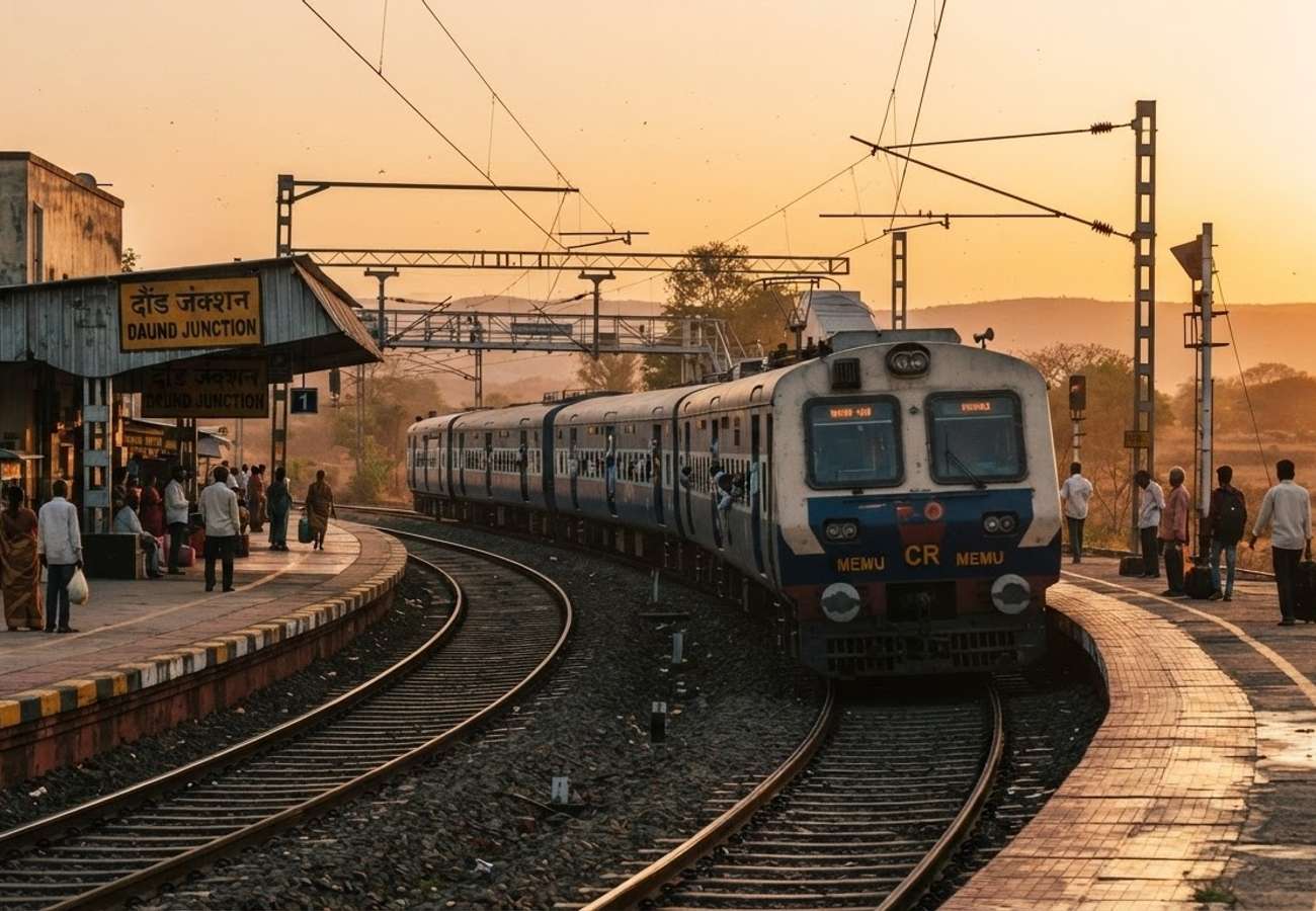 Central Railway passenger train operating in Maharashtra