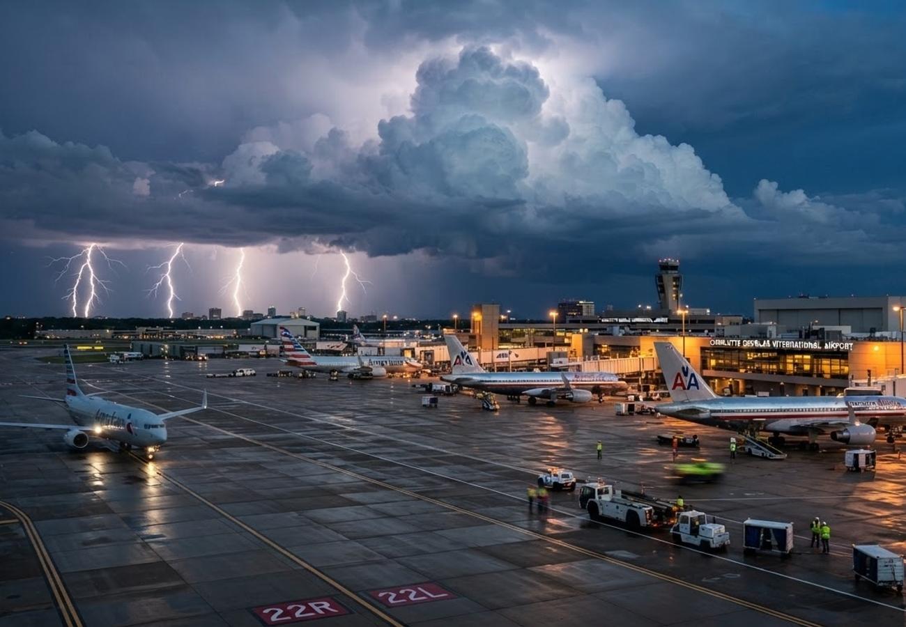 Charlotte Douglas International Airport Updates Lightning Detection Systems to Reduce Weather Delays in 2026