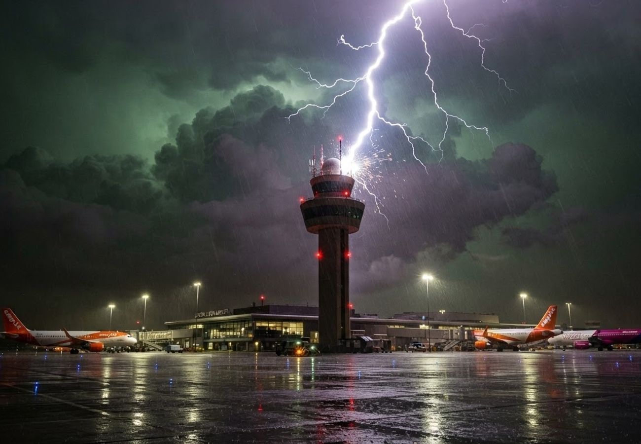 Lightning Strike Halts Air Traffic Control at London Luton Airport on August 27 2026