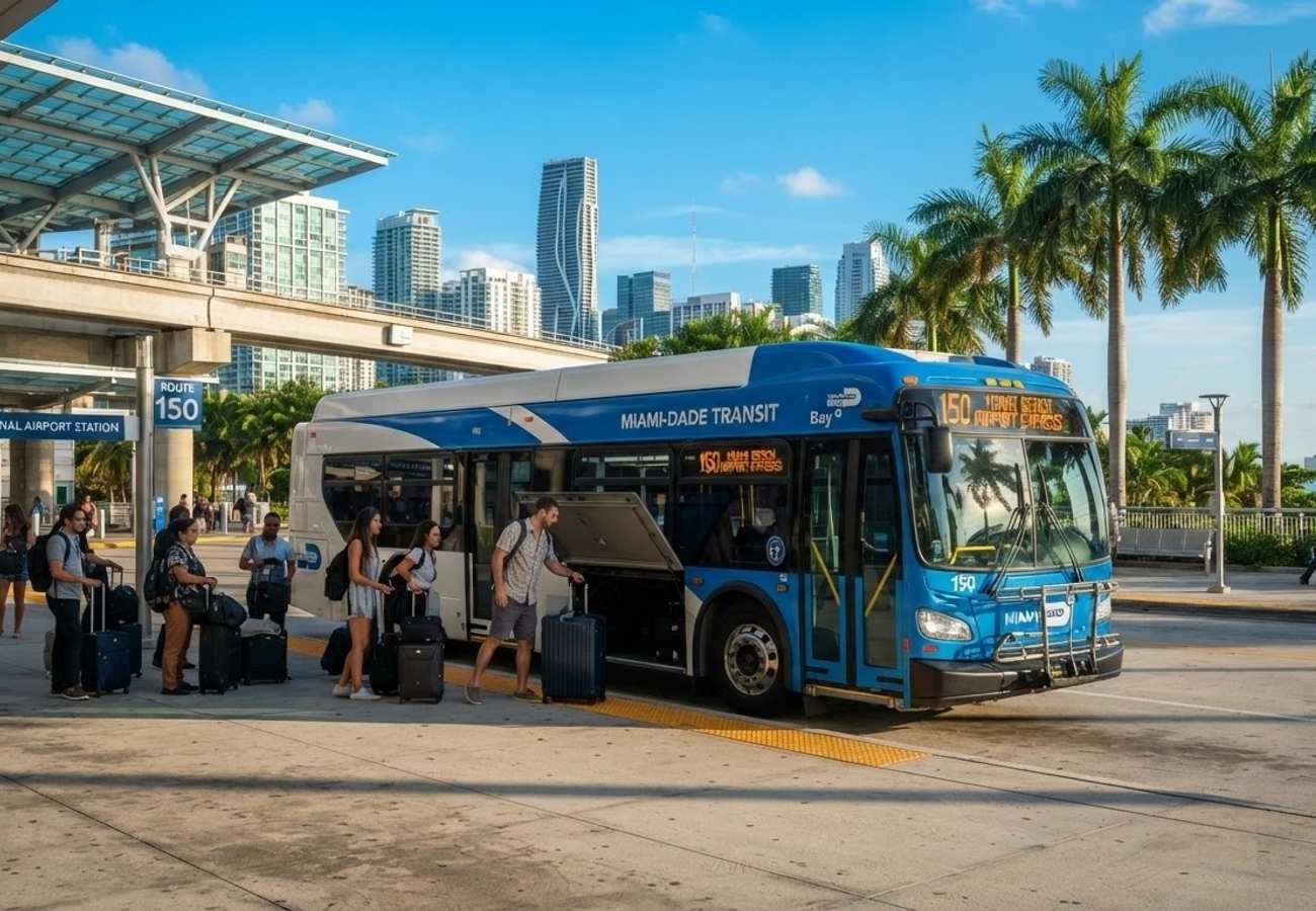 Miami-Dade Transit Route 150 bus at Miami International Airport