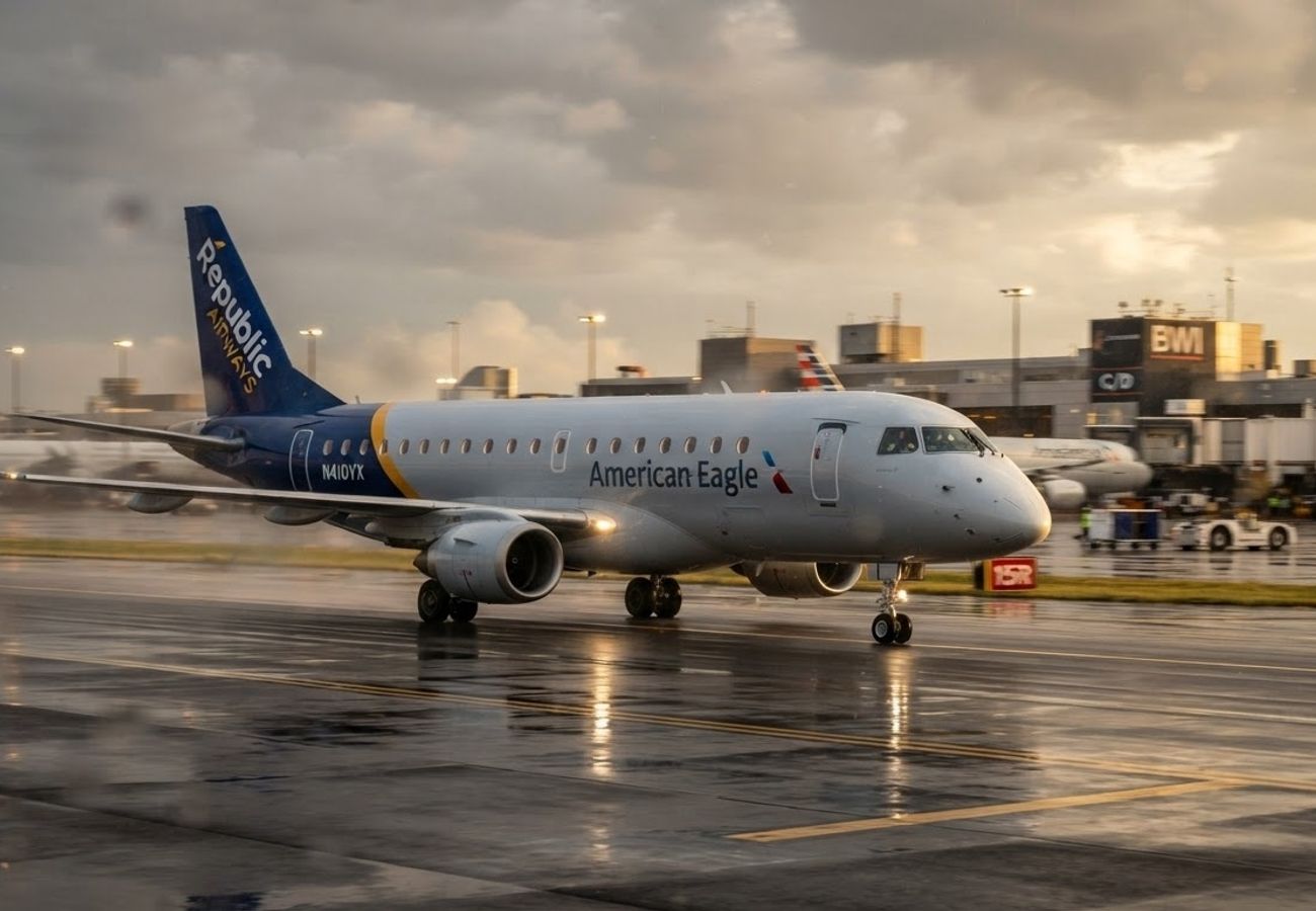 Republic Airways Flight RPA4442 Embraer E175 Diverts from New York LGA to Baltimore BWI in 2026
